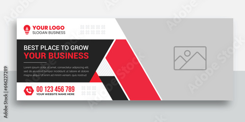 Digital marketing facebook cover web banner template