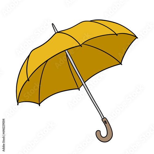 Open funny cute umbrella vector illustration