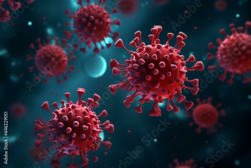 Close-up macro details Coronavirus Covid-19 background, Coronavirus outbreak COVID-19. Medicine concept, Microbiologie 3D