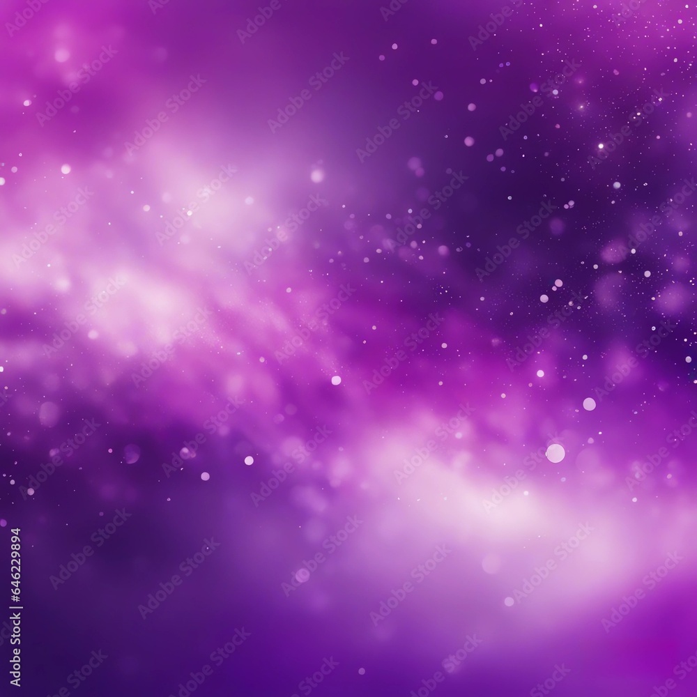 Abstract purple background, space and stars sparkle glowing