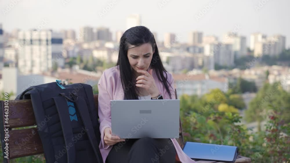 Anxious Businesswoman with anxieties. Anxious Businesswoman with anxieties.