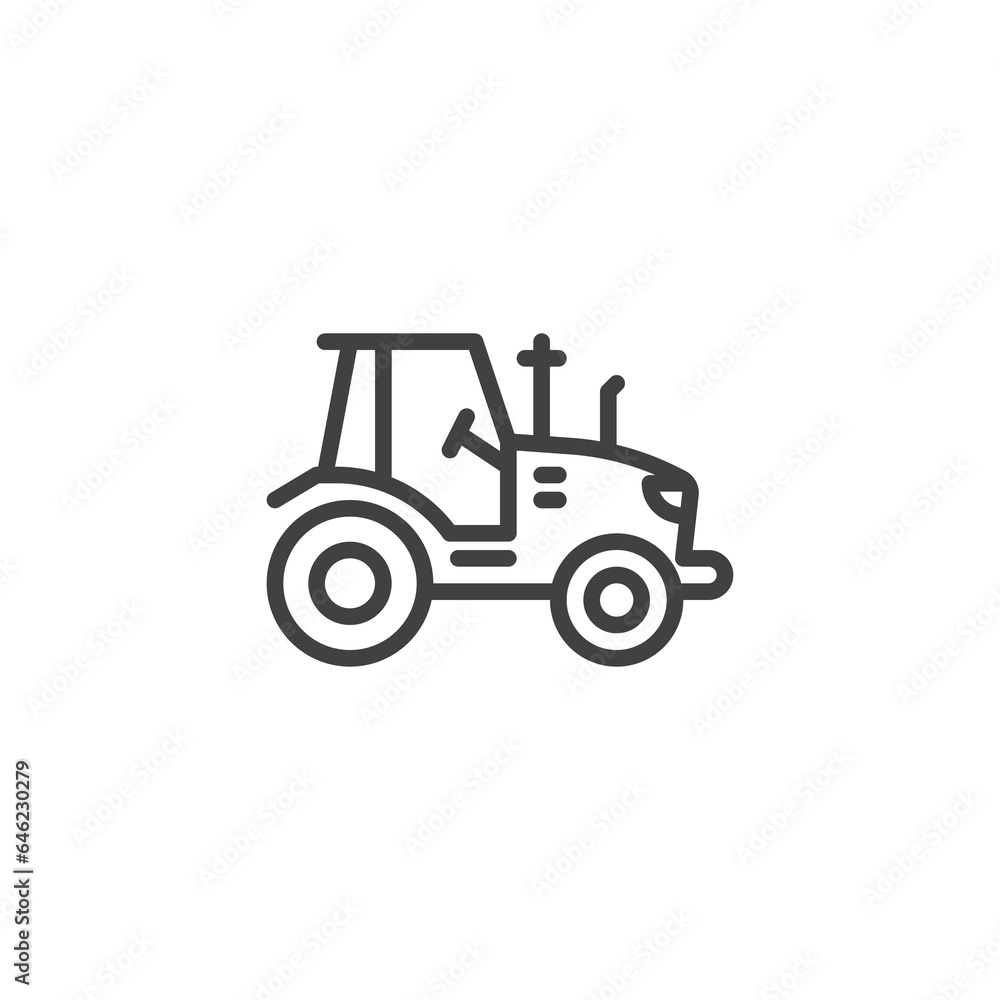 Tractor line icon Tractor line icon