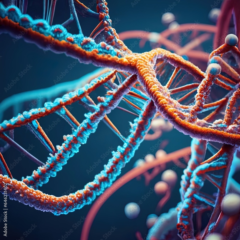 DNA molecule 3d render illustration medical science concept DNA molecule 3d render illustration medical science concept