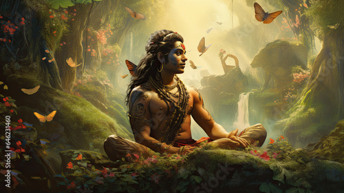 Obraz na plátně Lord Ram in forest