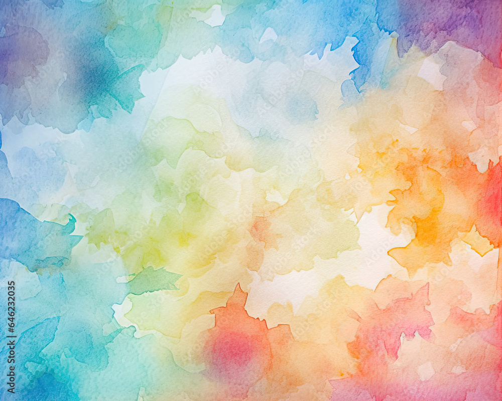 Watercolor abstract, colorful background.