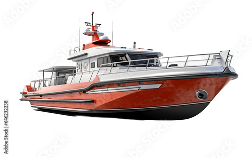 Rapid Patrol Craft Ship Isolated on a Transparent Background PNG. Generative AI © Haider
