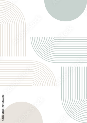 Abstract Contemporary Lines Shapes Vector