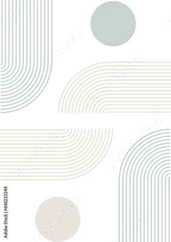 Abstract Contemporary Lines Shapes Vector