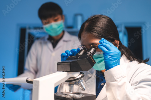 Closeup of Scientific micro...