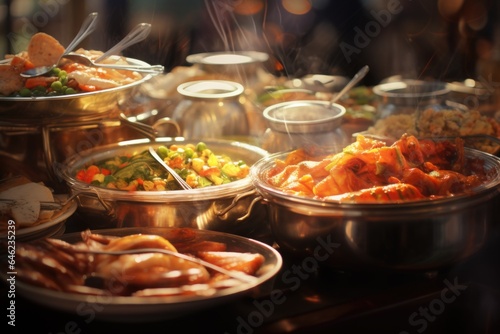 Buffet food background