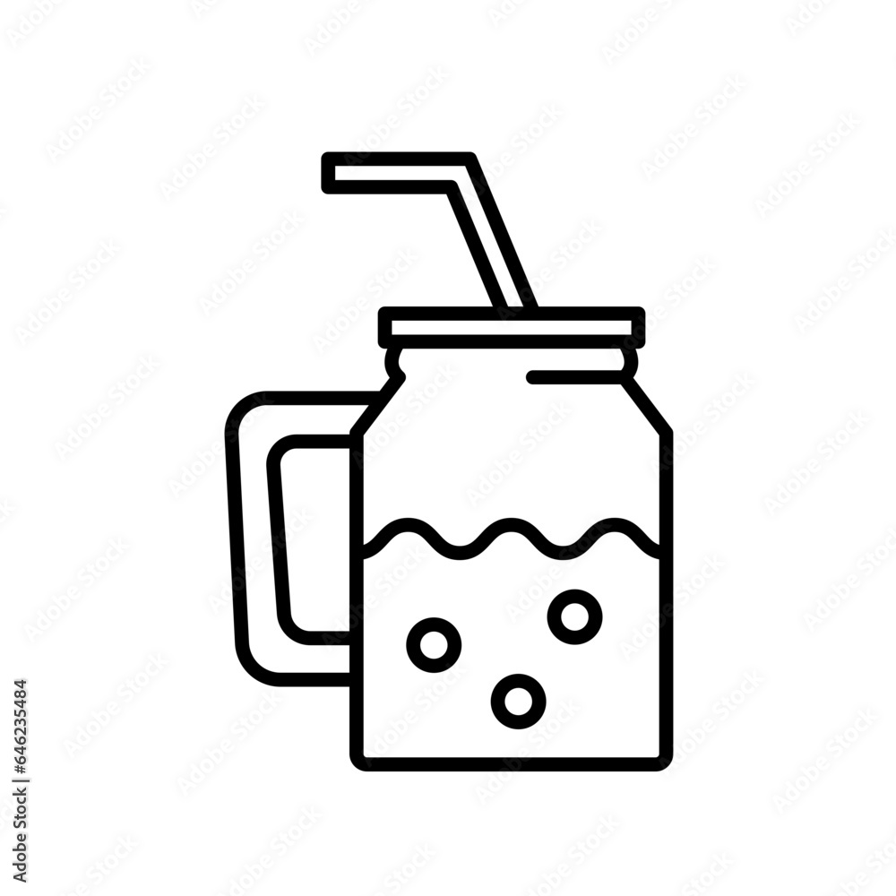 Detox drink healthy lifestyle icon with black outline style. detox, drink, diet, fruit, food, healthy, smoothie. Vector Illustration Detox drink healthy lifestyle icon with black outline style. detox, drink, diet, fruit, food, healthy, smoothie. Vector Illustration