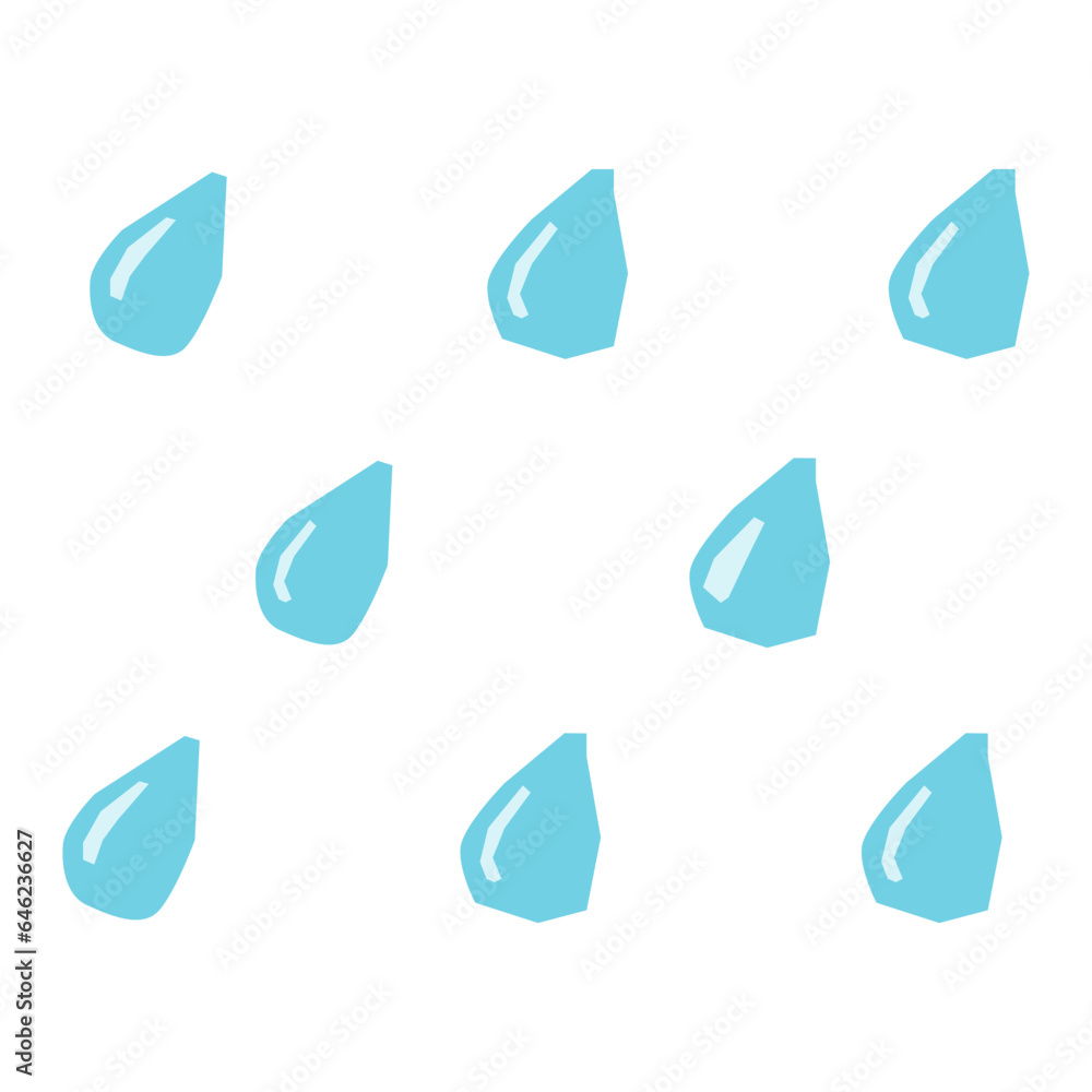 Rain drops flat illustration