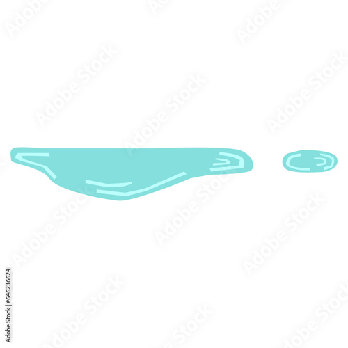 Puddle flat illustration
