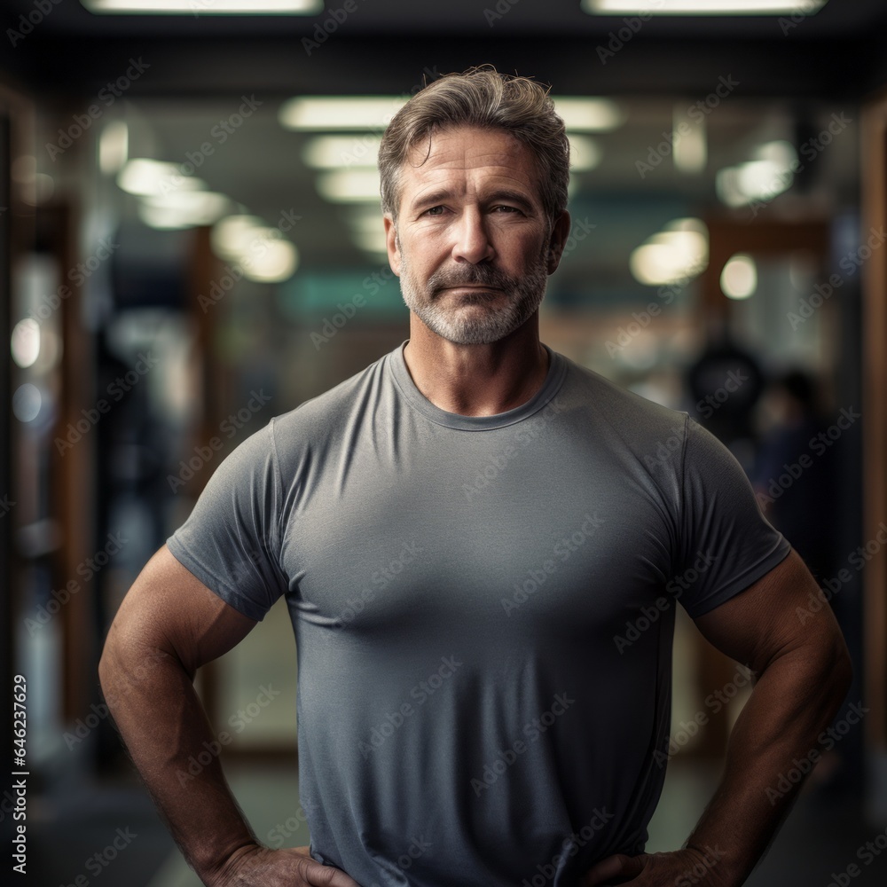 Fresh Start: Middle-Aged Man's First Day at the Gym for a Healthier New Year Fresh Start: Middle-Aged Man's First Day at the Gym for a Healthier New Year