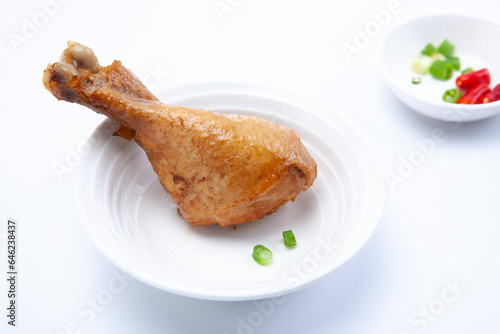 Delicious fresh pot stewed chicken leg photo