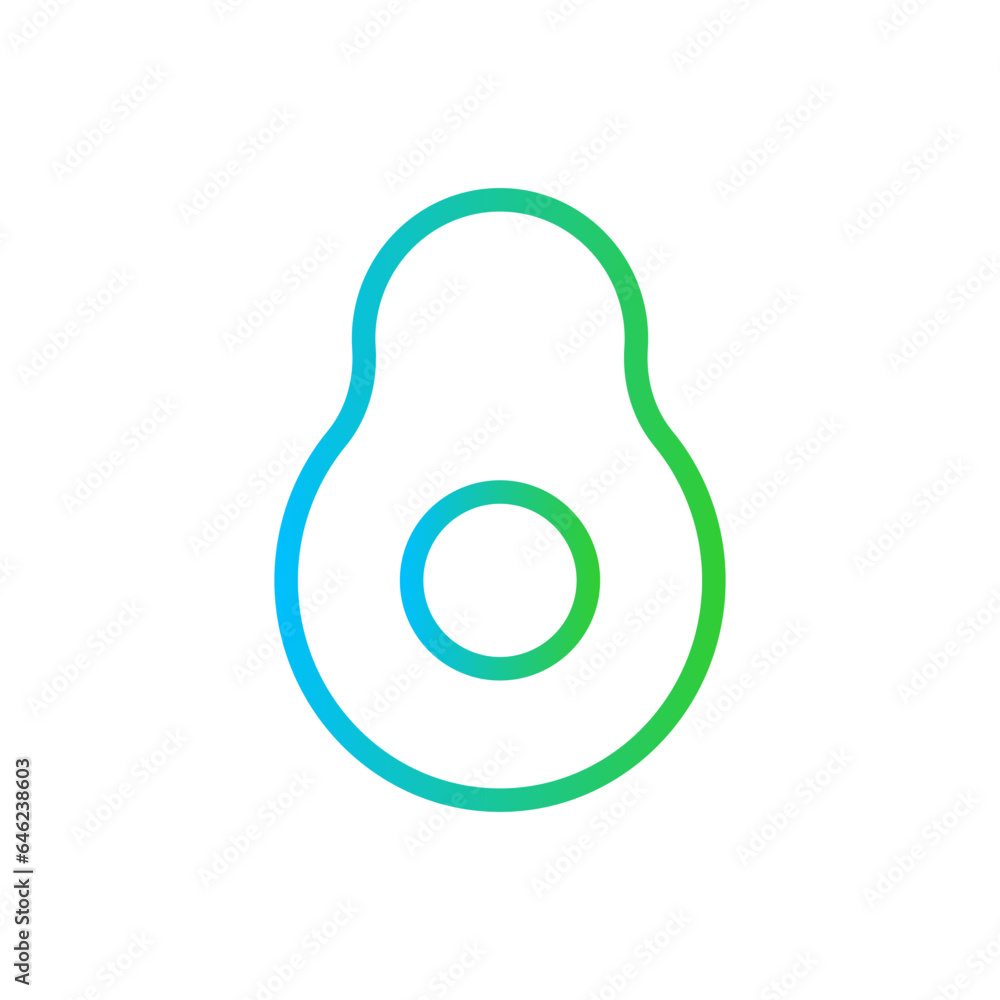 Avocado healthy lifestyle icon with blue and green gradient outline style. avocado, food, healthy, fruit, nutrition, fresh, organic. Vector Illustration Avocado healthy lifestyle icon with blue and green gradient outline style. avocado, food, healthy, fruit, nutrition, fresh, organic. Vector Illustration