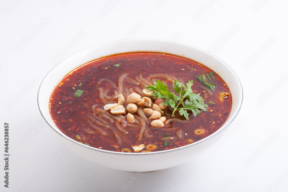 A bowl of hot and sour powder A bowl of hot and sour powder