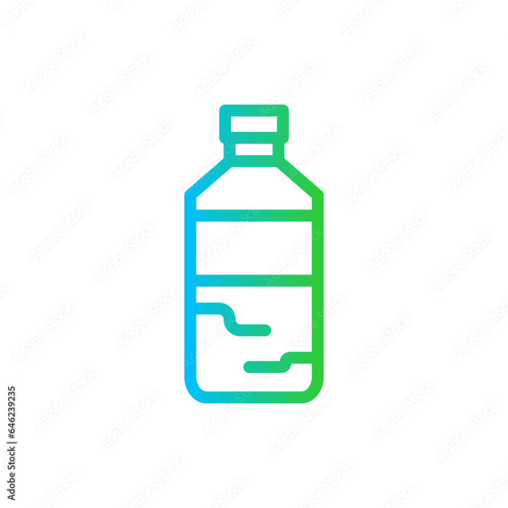 Mineral water healthy lifestyle icon with blue and green gradient outline style. water, mineral, drink, liquid, fresh, bottle, health. Vector Illustration Mineral water healthy lifestyle icon with blue and green gradient outline style. water, mineral, drink, liquid, fresh, bottle, health. Vector Illustration