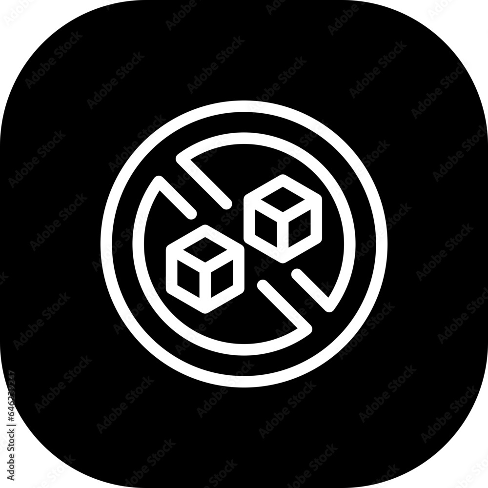 Free sugar healthy lifestyle icon with black filled line outline style. food, sugar, symbol, free, product, gluten, lactose. Vector Illustration Free sugar healthy lifestyle icon with black filled line outline style. food, sugar, symbol, free, product, gluten, lactose. Vector Illustration