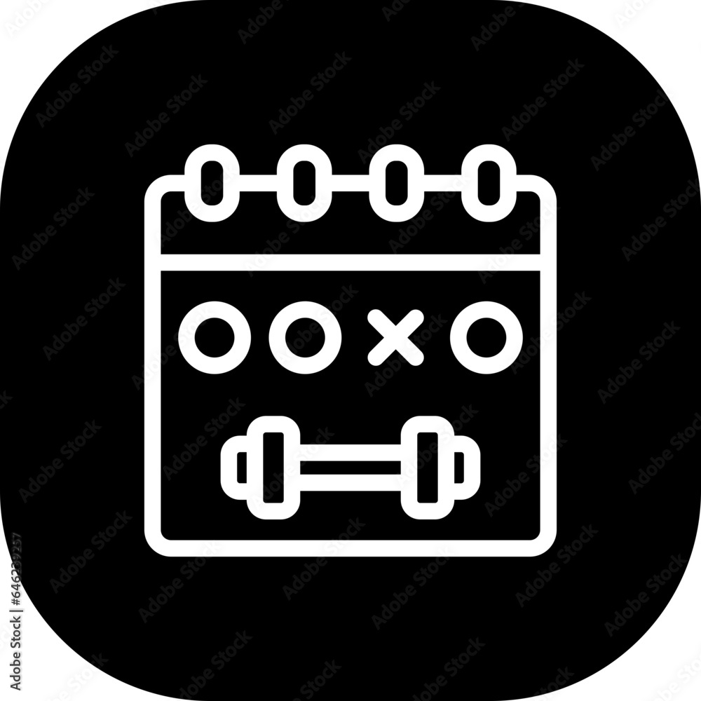 Gym schedule healthy lifestyle icon with black filled line outline style. gym, schedule, sport, health, healthy, fitness, symbol. Vector Illustration Gym schedule healthy lifestyle icon with black filled line outline style. gym, schedule, sport, health, healthy, fitness, symbol. Vector Illustration