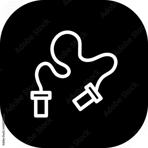 Jumping rope healthy lifestyle icon with black filled line outline style. exercise, symbol, sport, fitness, gym, lifestyle, activity. Vector Illustration