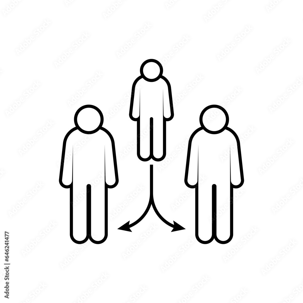 Referral Icon. Delegate, Recommended Symbol - Vector. Referral Icon. Delegate, Recommended Symbol - Vector.