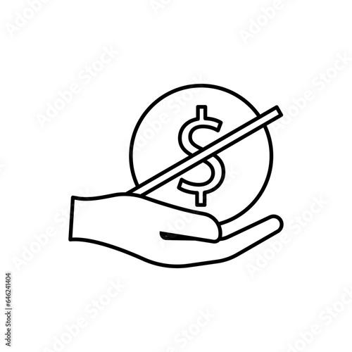 Poor Icon. Moneyless Symbol - Vector.