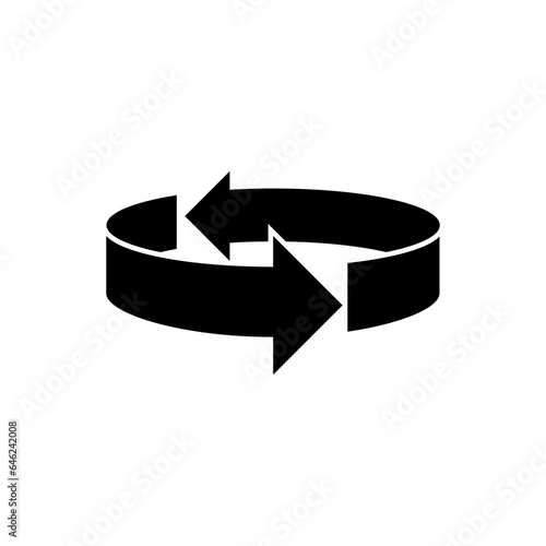 Spinning Icon. Turn Around Symbol.