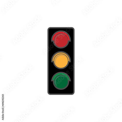 Traffic Light Icon. Cross Road, Signal Symbol - Vector Logo Template.