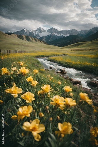 mountain, landscape, mountains, nature, sky, summer, alps, clouds, forest, travel, flowers