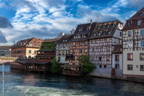 Traditional half-timbered houses in old town of Strasbourg