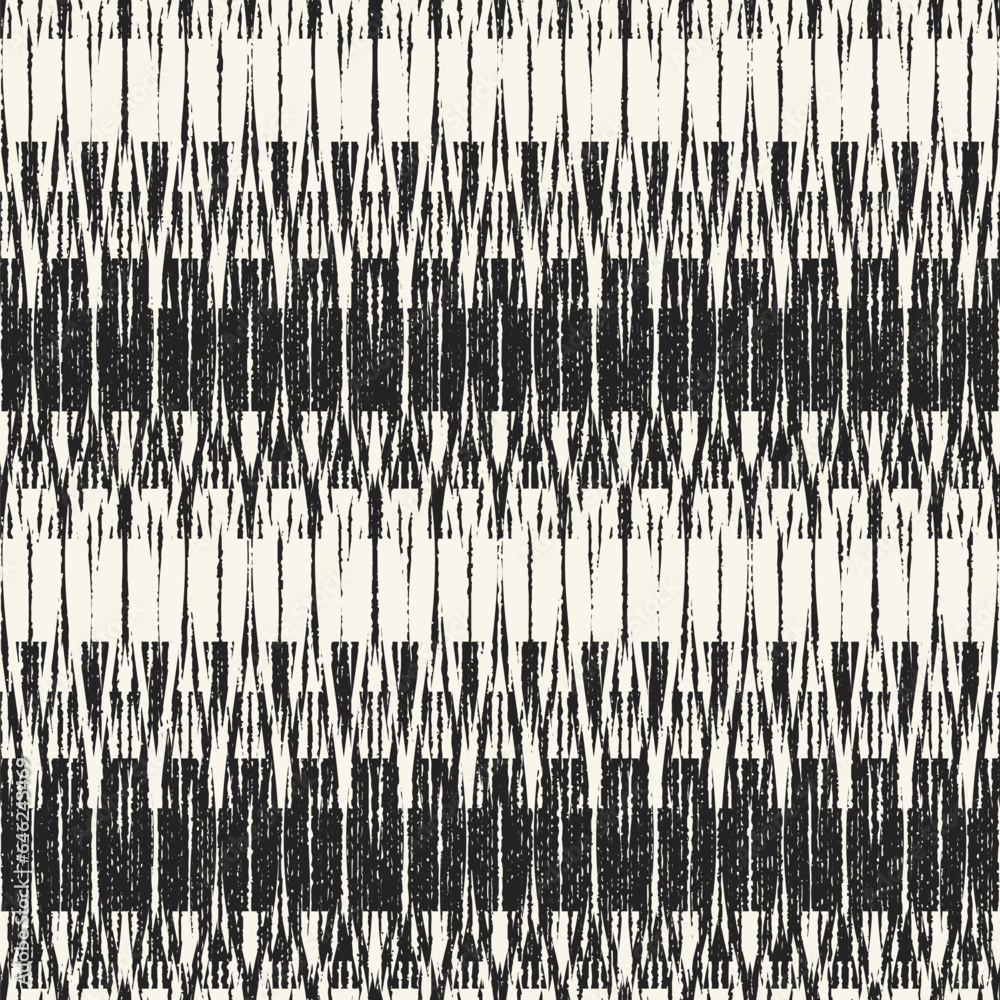 Monochrome Distressed Textured Ornate Striped Pattern Monochrome Distressed Textured Ornate Striped Pattern