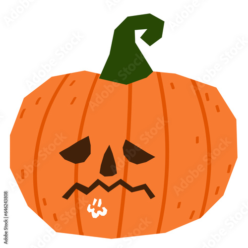 pumpkin sigh flat illustration