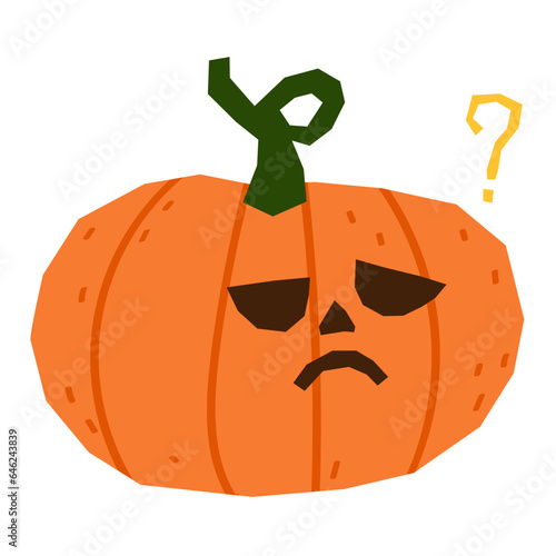 Pumpkin suspicious flat illustration
