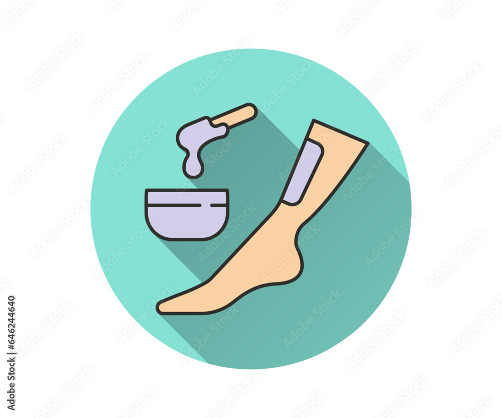 Waxing flat icon with long shadow for graphic and web design. Waxing flat icon with long shadow for graphic and web design.