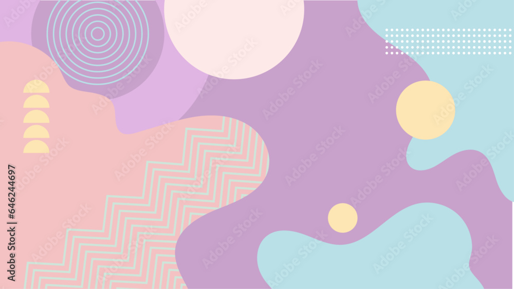 Colorful abstract soft pastel vector flat background