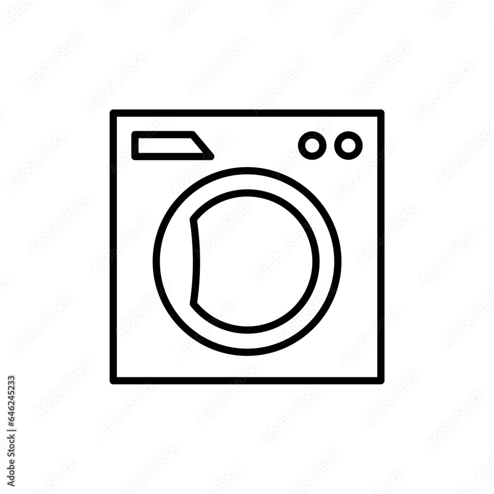 Laundry hotel icon with black outline style. laundry, wash, machine, sign, clean, clothes, dry. Vector illustration Laundry hotel icon with black outline style. laundry, wash, machine, sign, clean, clothes, dry. Vector illustration