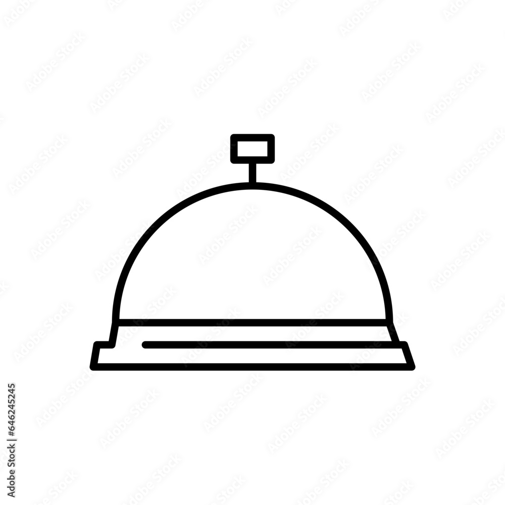 Receptionist hotel icon with black outline style. receptionist, service, business, reception, customer, phone, support. Vector illustration Receptionist hotel icon with black outline style. receptionist, service, business, reception, customer, phone, support. Vector illustration