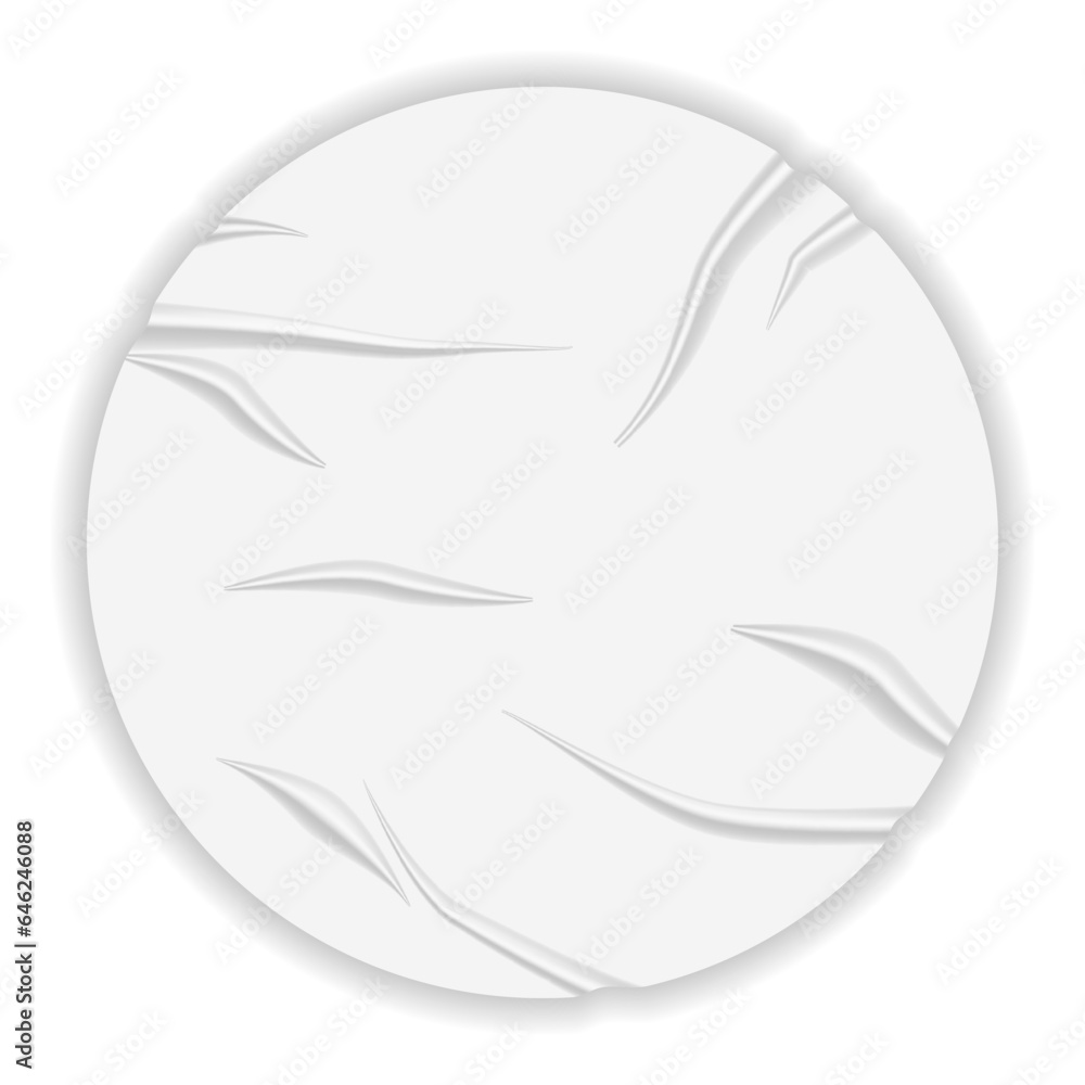 Template glued paper with wrinkles effect realistic Template glued paper with wrinkles effect realistic
