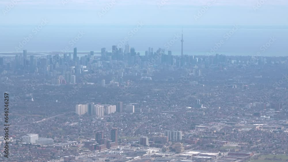 An aerial view of the Toronto, Ontario, Canada skyline. An aerial view of the Toronto, Ontario, Canada skyline.