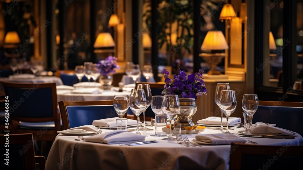 showcasing exceptional dining at an exclusive upscale restaurant renowned for its exquisite cuisine and impeccable service