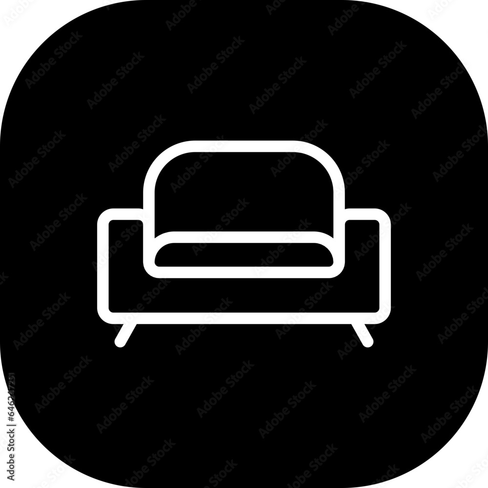 Sofa hotel icon with black filled line outline style. sofa, furniture, home, room, couch, interior, living. Vector Illustration Sofa hotel icon with black filled line outline style. sofa, furniture, home, room, couch, interior, living. Vector Illustration