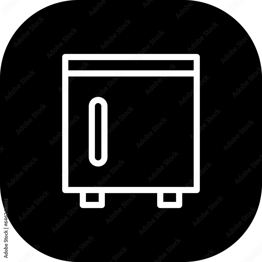 Refrigerator hotel icon with black filled line outline style. refrigerator, freezer, ice, freeze, kitchen, cold, fridge. Vector Illustration Refrigerator hotel icon with black filled line outline style. refrigerator, freezer, ice, freeze, kitchen, cold, fridge. Vector Illustration