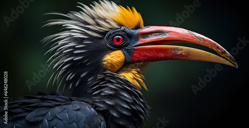 black and yellow billed hornbill
