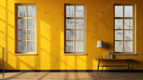黄色い内装の壁 インテリアイメージ