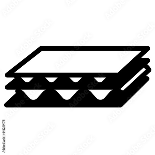 doublewall corrugated cardboard glyph icon
