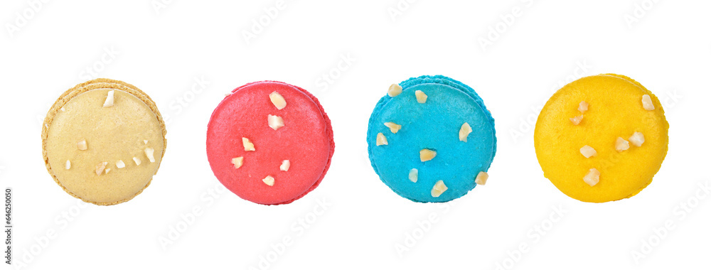 Fototapeta premium French colorful macarons transparent png