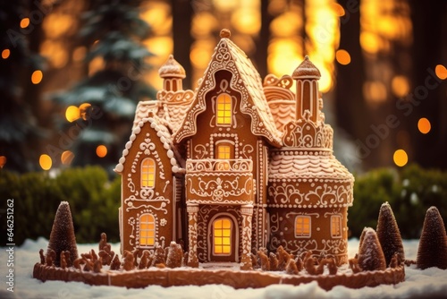 Christmas gingerbread house	 photo