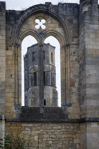 Ruins of the Abbey de la Sauve-Majeure in the Nouvelle-Aquitaine region of south-west France