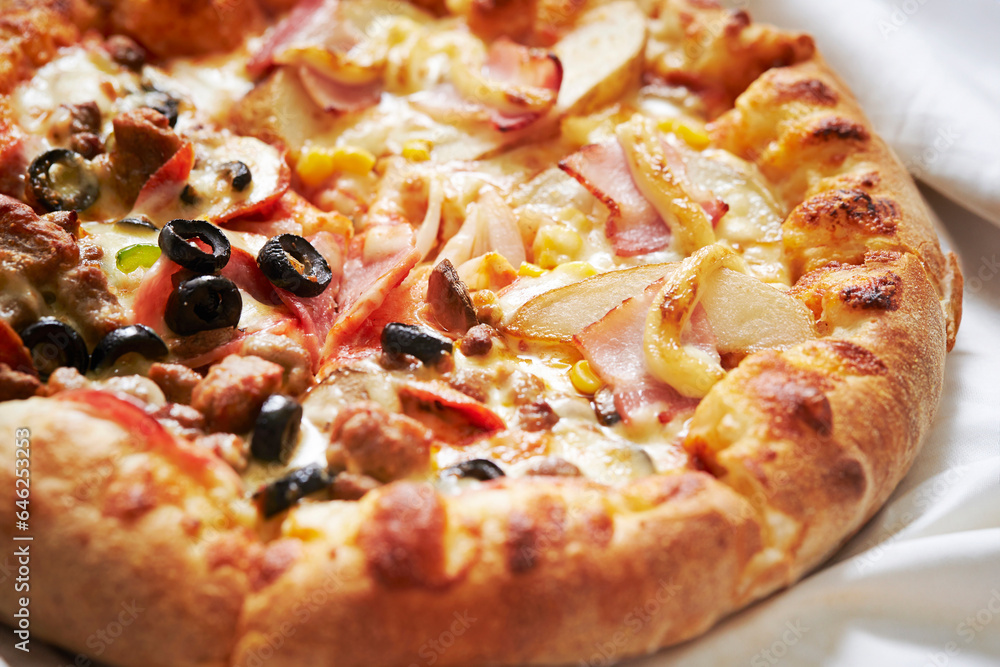 pizza on a board pizza on a board